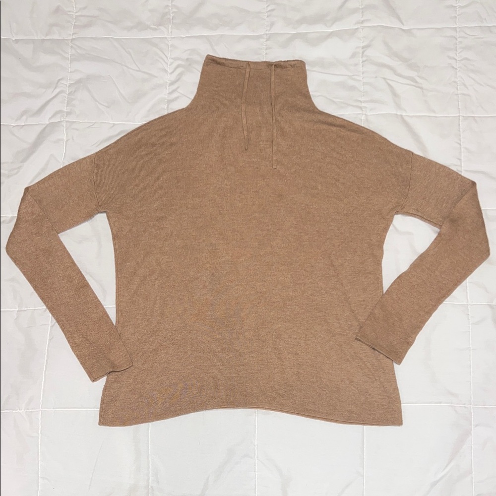 Lou & Grey Camel Cowl Neck Sweater